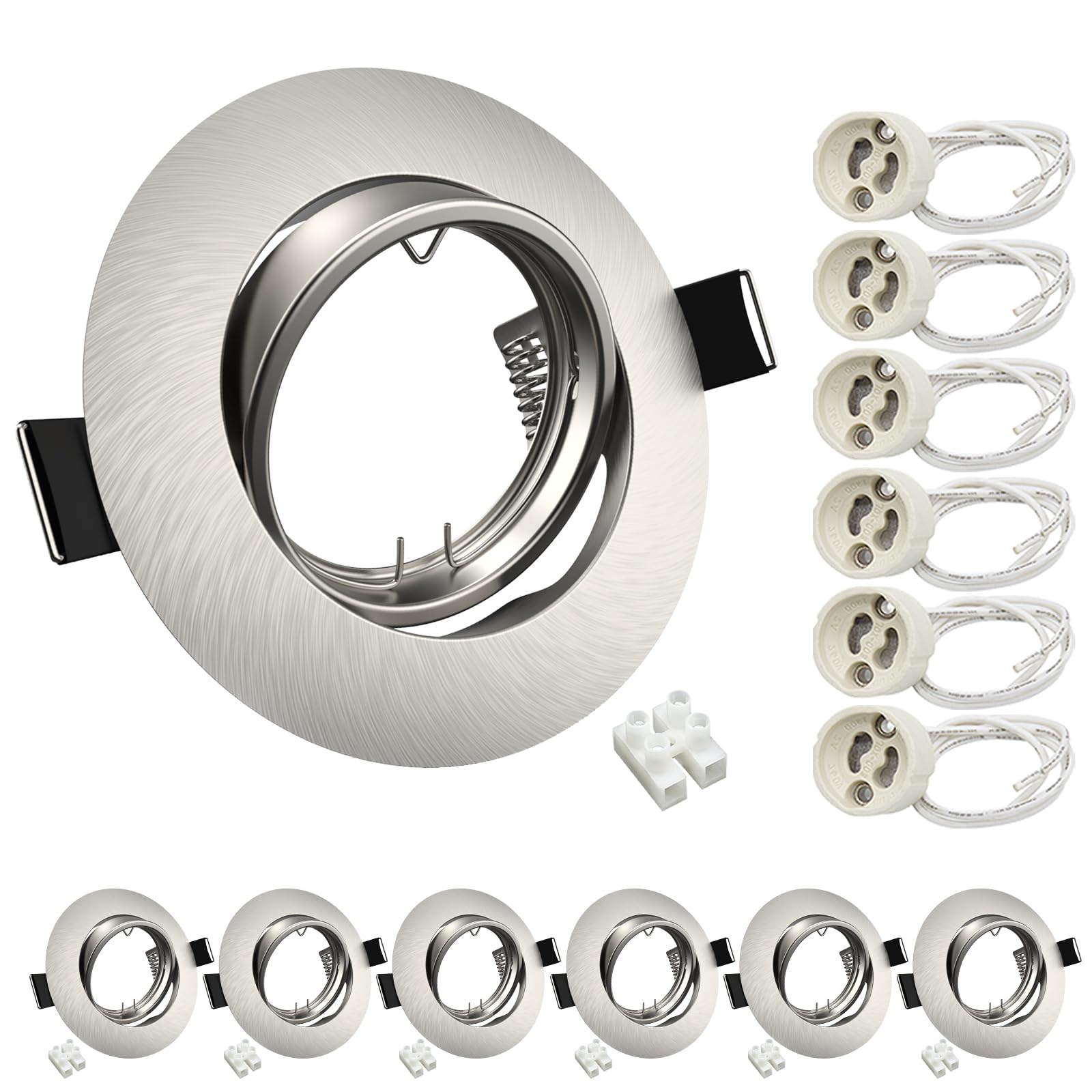 Recessed Downlight Frame Anti Glare Led Spot Light Socket Adjustable Gu10/mr16/11 Bulb Holder Fitting Ceiling Down Light Fixture - 39