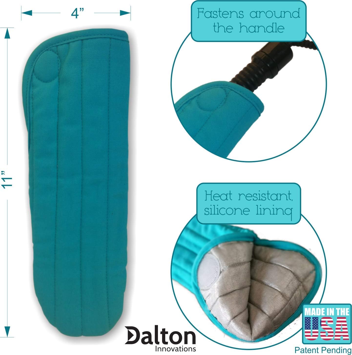 Case/Cover [Heat Resistant] for Curling Irons, Flat Irons or Straighteners, Silicone Coated Lining and Quilted Cotton Pouch for Travel, Gym, or Home [Rainbows] image 3