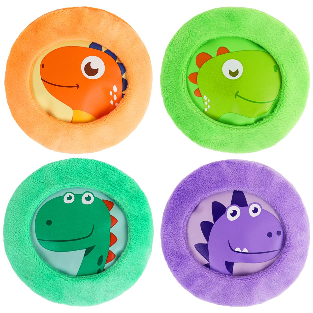 Hilph Children's Ice Pack Cold Compress, Reusable Bump Ice Packs for Kids Boo Boos with Cute Plush Sleeves Children Hot Cold Packs for Kids Fever, Wisdom Teeth, Tired Eyes, Sports Injuries - 4 Pack
