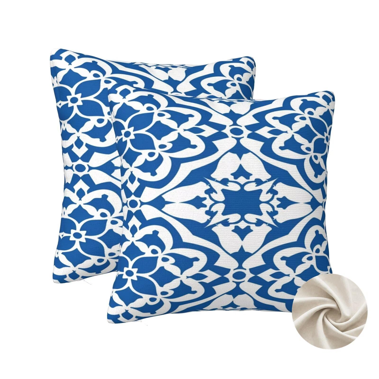 Douce housse de coussin mandala 70x70 cm aux finitions soignées