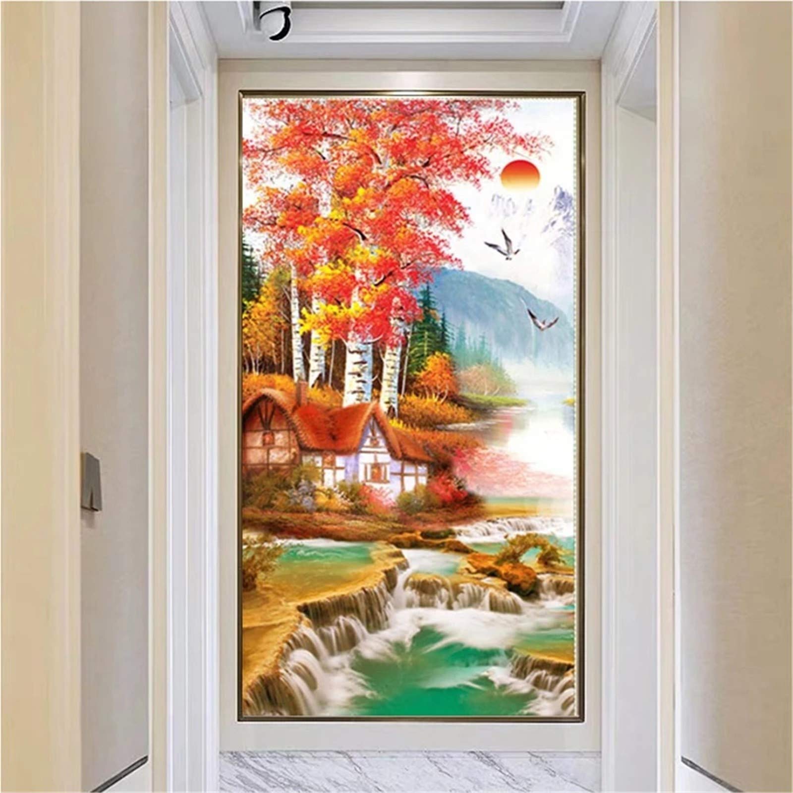Kit Diamond Painting Cascade d'Automne | Projet Créatif Idéal à Offrir