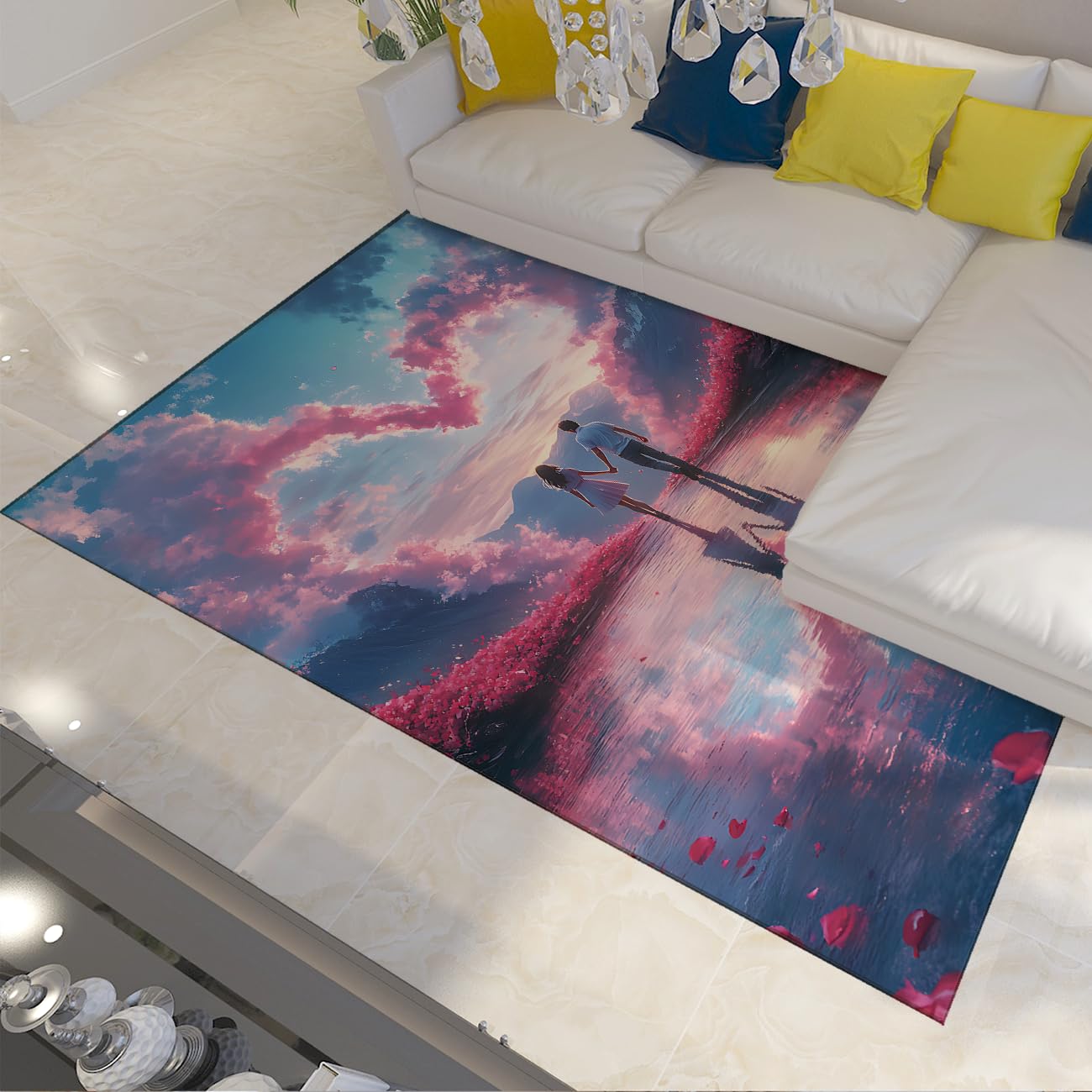 Tapis moderne antidérapant et lavable pour faciliter l'entretien