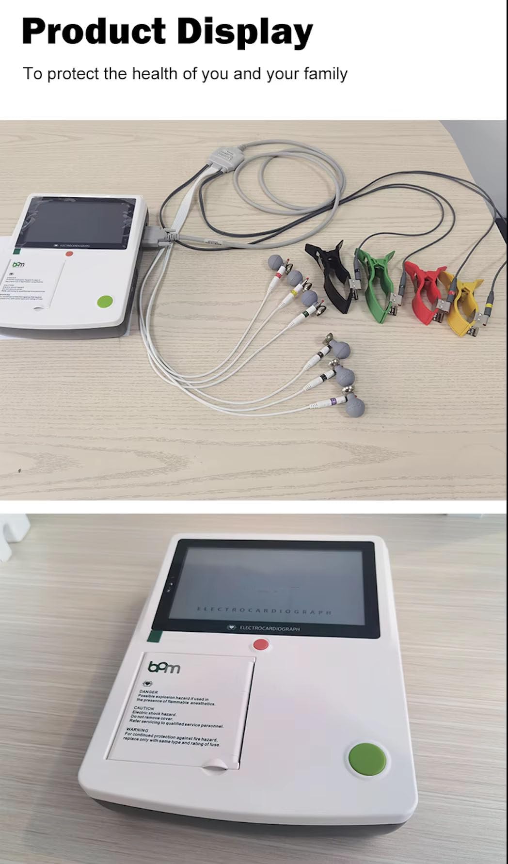 Przenośny 3-Kanałowy Aparat Ekg Z Automatyczną Interpretacją, Przenośny Elektrokardiograf, Aparat Ekg Zasilany Elektrycznie Do Użytku Klinicznego