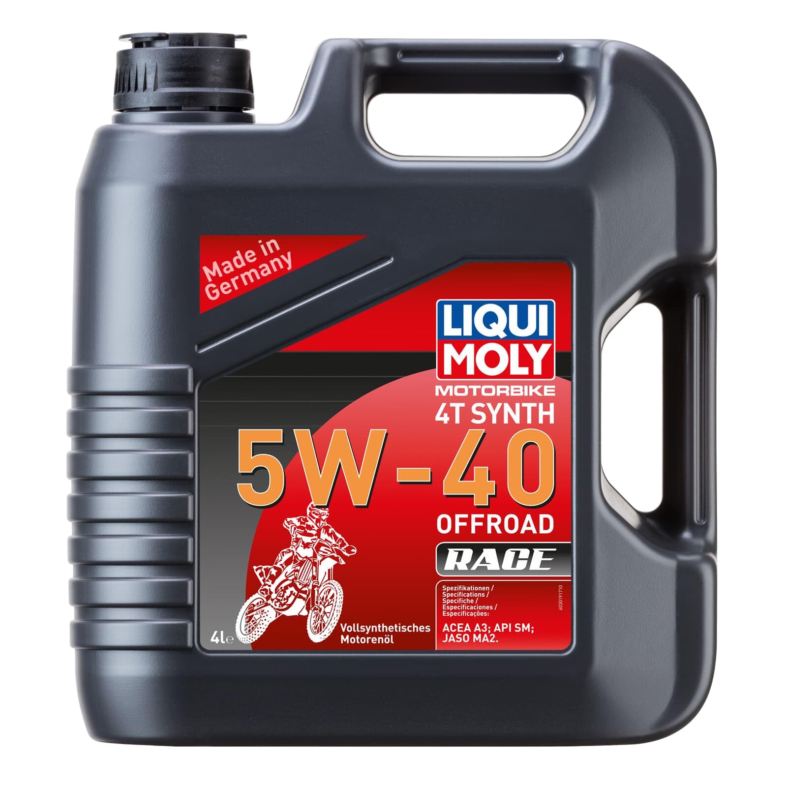 Liqui Moly Motorbike 4T Synth 5W-40 Offroad Race | 4 L | Motorrad vollsynthetisches Motoröl | Art.-Nr.: 3019 | 3019, Motorbike 4T Synth 5W-40 Offroad Race