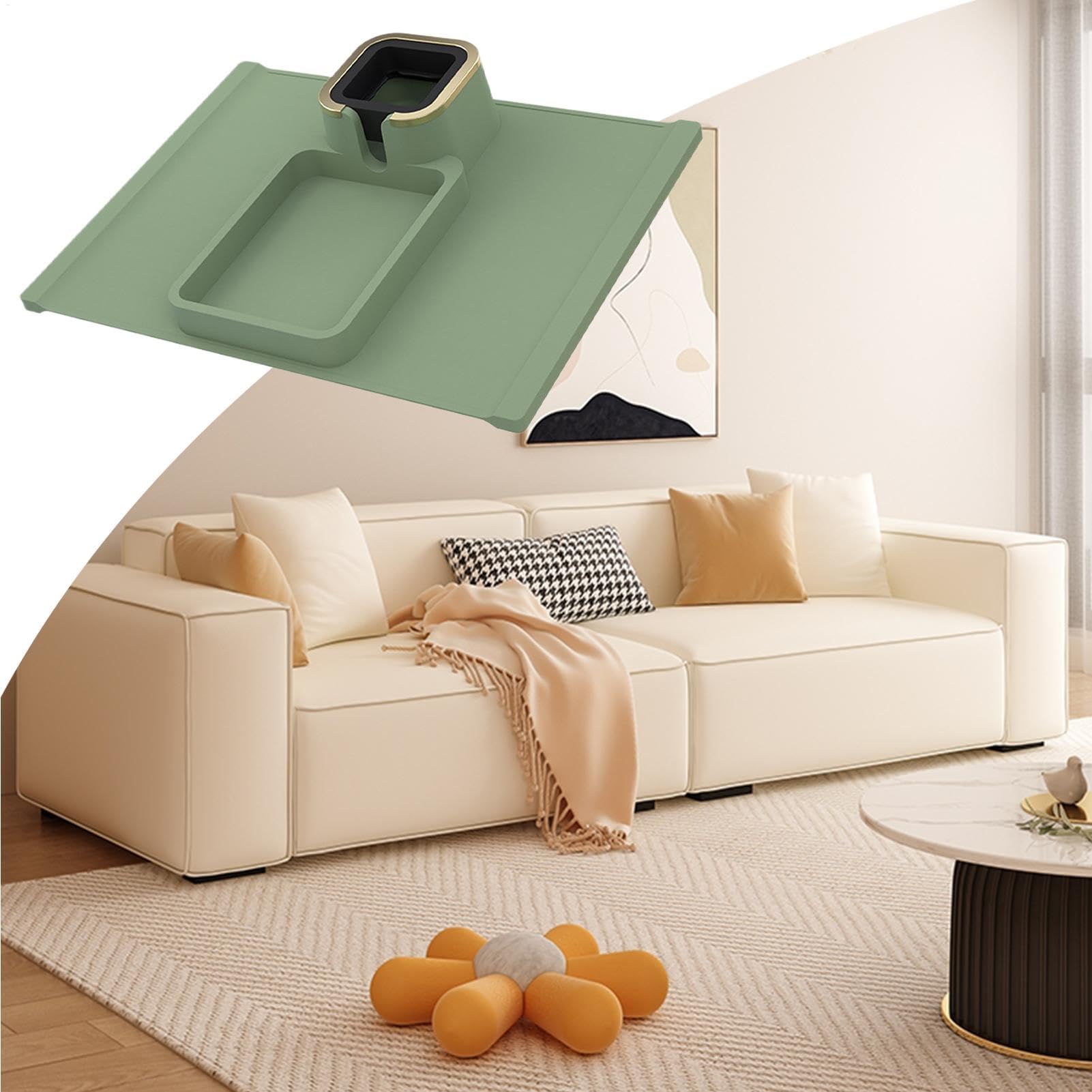 Bandeja antideslizante para brazo de sofá, soporte para mando a distancia, para reclinables, versátil, accesorio de sofá para teléfono y solución de almacenamiento de aperitivos