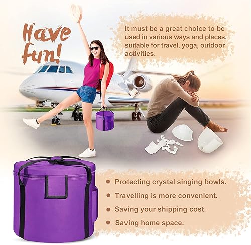 Miniatura 6 de 432HZ - Juego de 3 cuencos de cristal de cuarzo de 8 a 12 pulgadas, 8 pulgadas, B, 10 pulgadas, E, 12 pulgadas, C, con bolsa