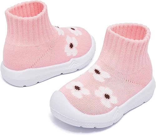Miniatura 3 de MORENDL - Zapatos tipo calcetín para niños pequeños, zapatos de caminar para bebés, zapatillas antideslizantes para niños y niñas