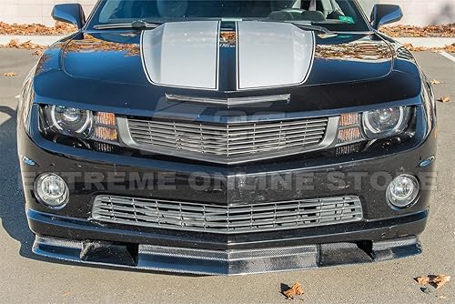 Miniatura 3 de Repuesto para modelos Chevrolet Camaro SS 2010-2013 | TL1 estilo fibra de carbono parachoques delantero inferior alerón divisor de labios