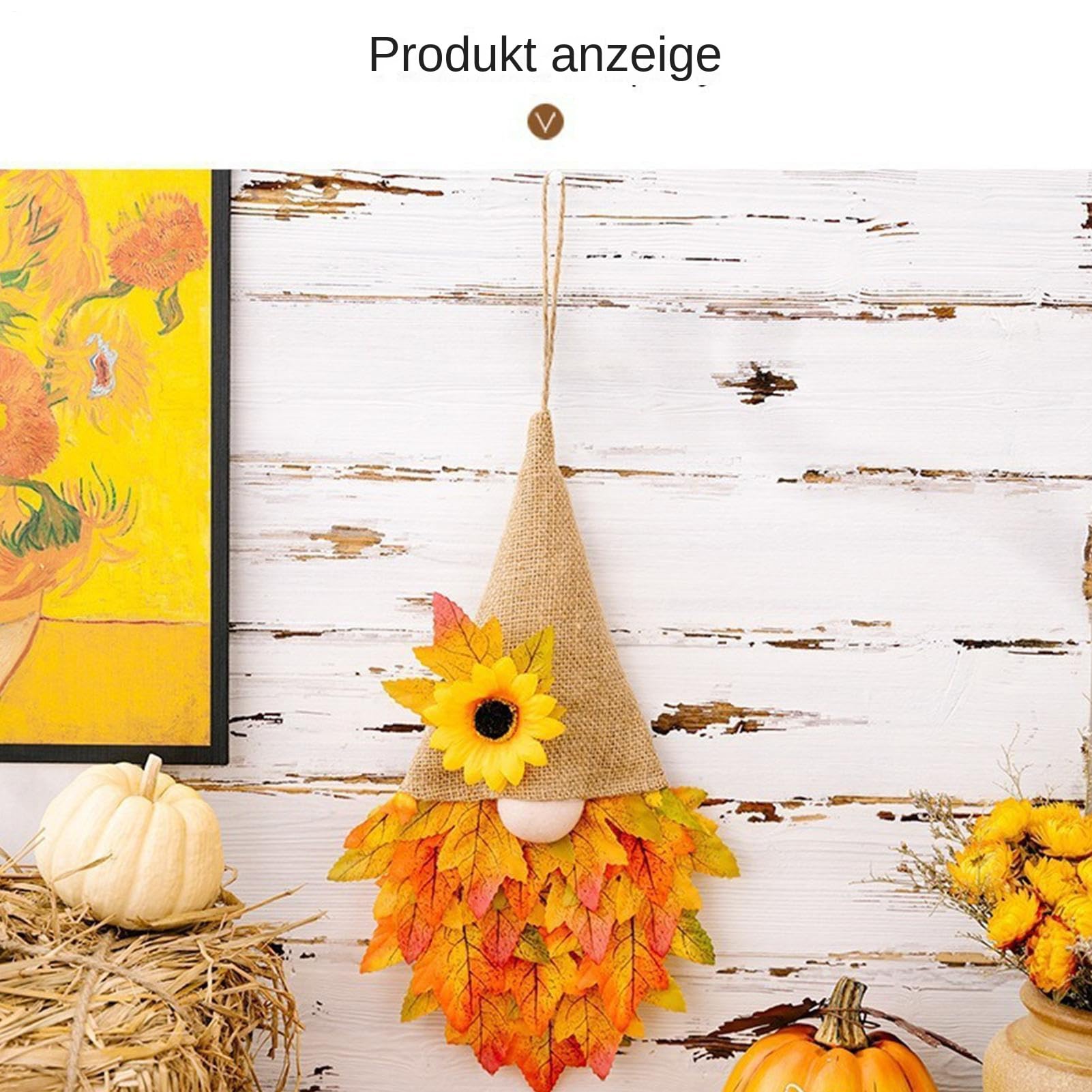 21 x 37 cm Wichtel Türkranz Herbst Mit Led Licht, Herbstkränze Für Haustür, Herbst Girlande Deko, Deko Girlande Für Außen Eingang Haus Wand Küche Erntedankfest