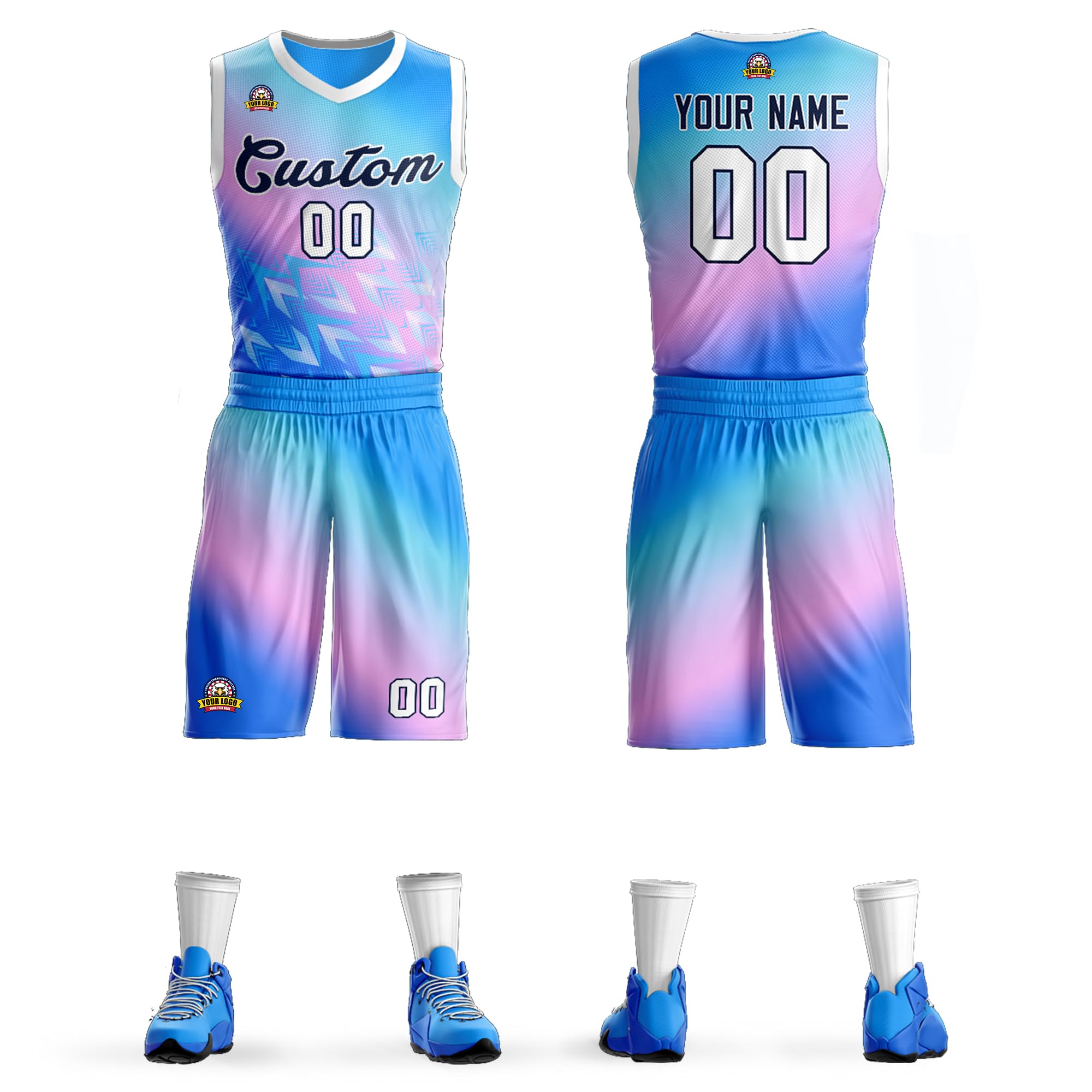 Custom Basketball Jerseys Uniform with Team Name Number, Personalized Jerseys for Men/Women/Youth