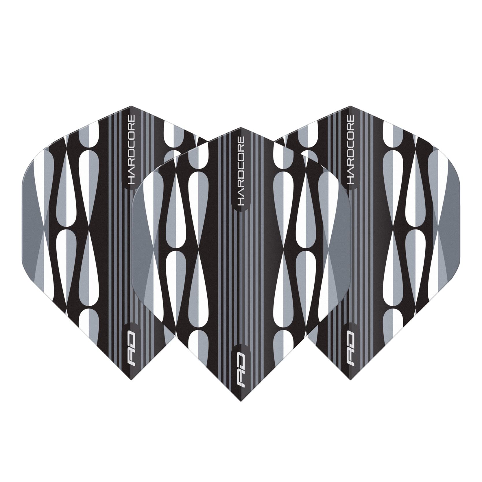 RED DRAGON Hardcore Radical White Teardrop Dart Flights - 4 Sets Per Pack (12 Dart Flights in total) - Image 3