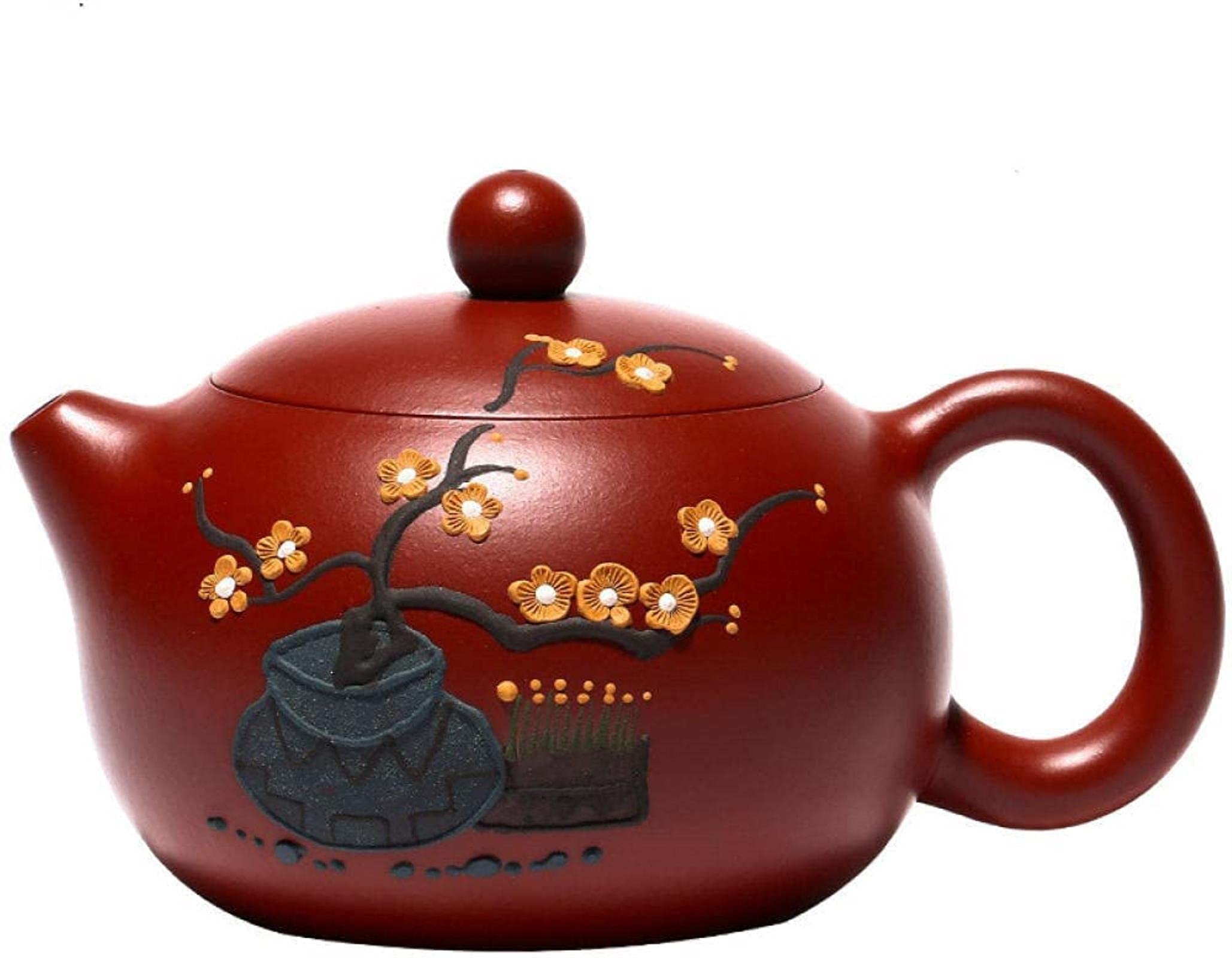 Tetera de arcilla púrpura artesanal de 220ml, tetera china Xishi Dahongpao Yixing