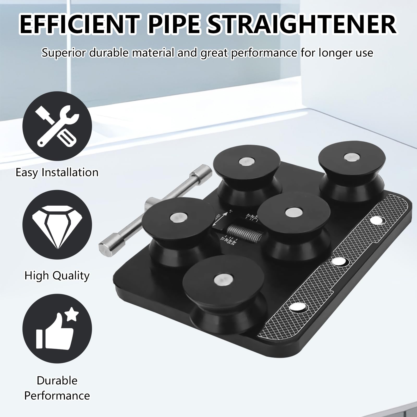 Enderezadora De Tubos, Enderezadora De Mangueras Para Conductos De Freno De 3/16"–1" (ø 4,75–25 mm) Para Conductos De Freno Cobre Y Aluminio Herramienta Profesional Y De Bricolaje Para Talleres
