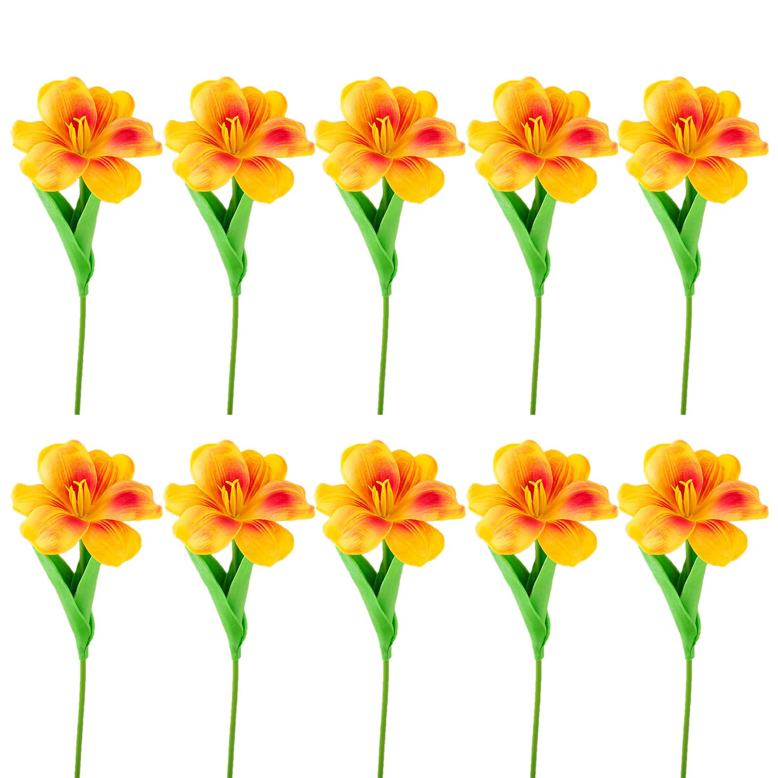 Tsophreniq 10Pcs Artificial Flower Bouquets Realistic Simulation Flower Branch for Wedding Decoration, Kitchen Garden Decoration Arrangements
