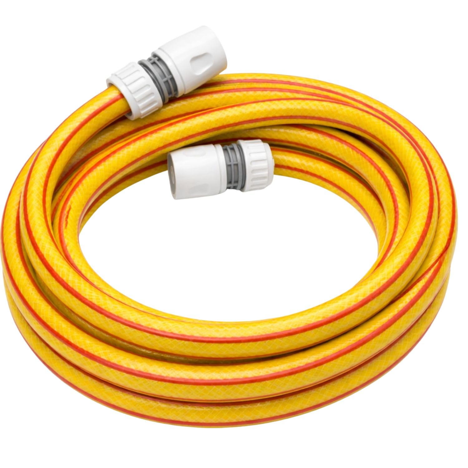Hose Hose Extension KIT 1-10M Pipe with 2 Female CONNECTORS Included 1/2" Yellow PVC Garden Hose 6 Layers (5m)
