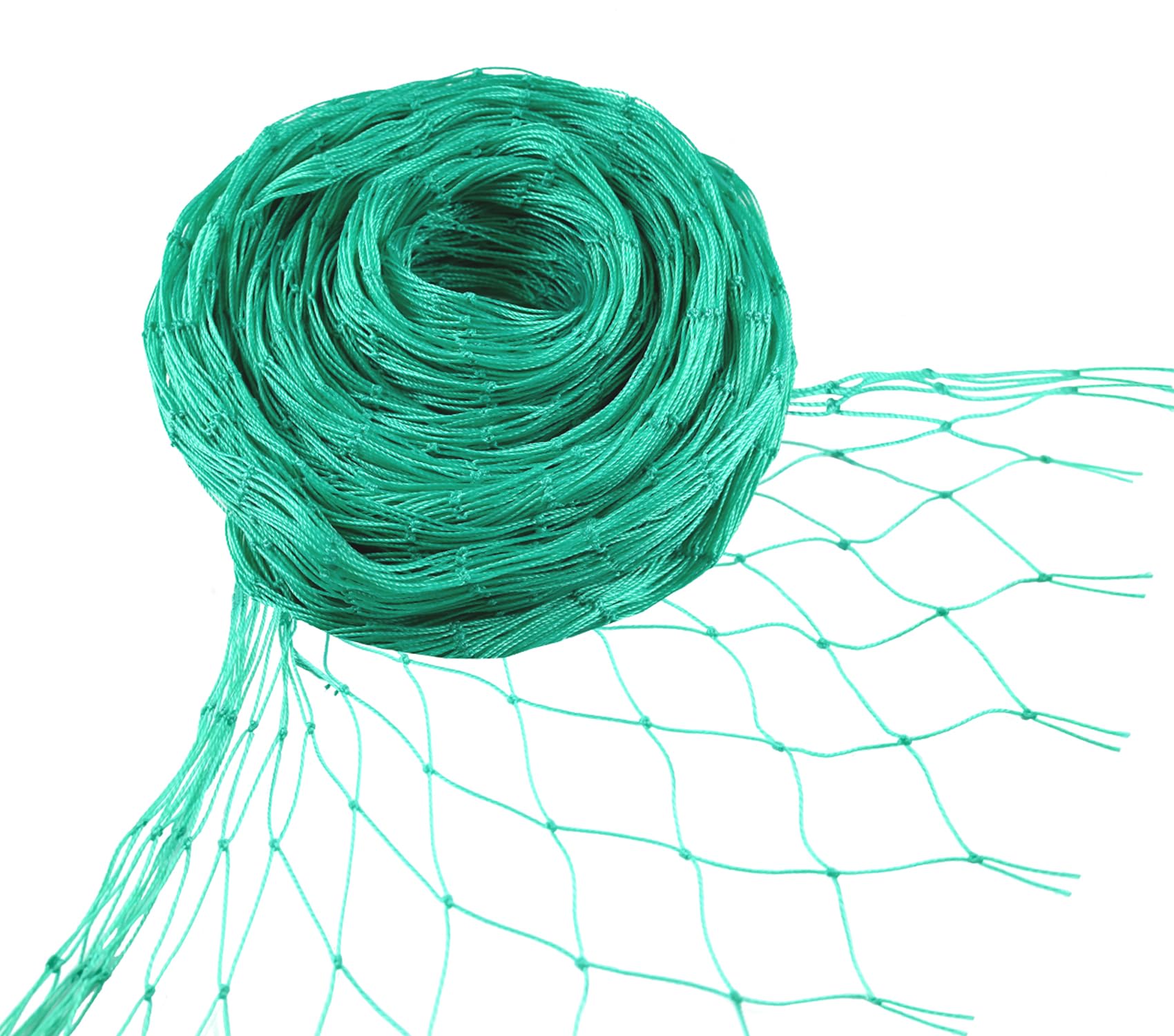 WOLTU Volièrenet, 10 x 0,9 m, vogelnet, tuinbeschermingsnet, omheining voor kippen, met touwen, aardharingen, kabelbinders, 53 g/m² PE, groen