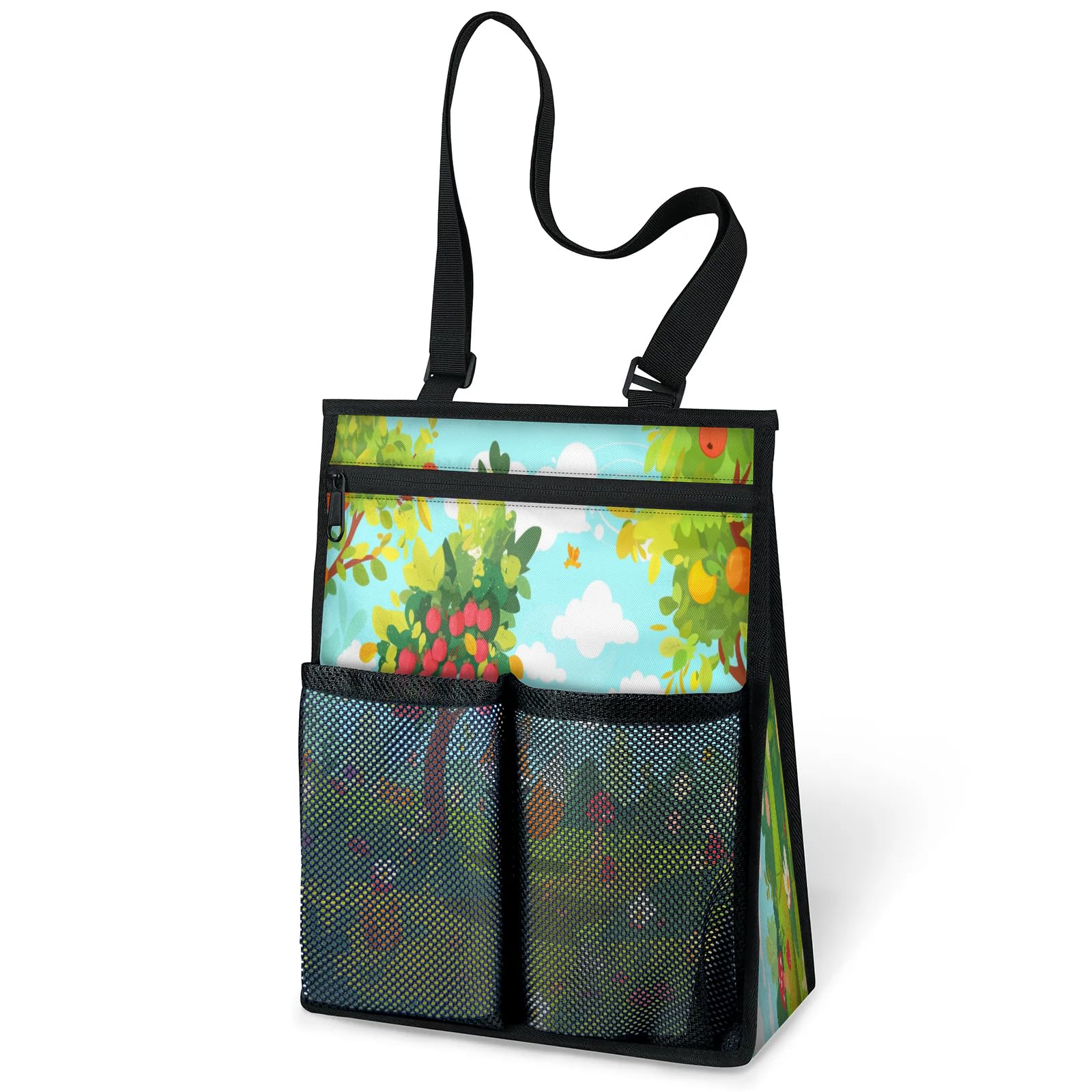 Ourtheme Cute Forest Fox Portable Shower Bag for Travel Gym Camp Beach Tote Shower Caddy Bags Hanging Toiletry
