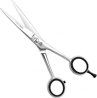 ARSUK Dog Grooming Shears 7-Inch Professional Japanese Stainless Steel Pet Grooming Scissors for Pets, Sharp Dog Hair Scissors with Fix Screw, Ergonomic Handle & Comfort Grip, Mirror Finish