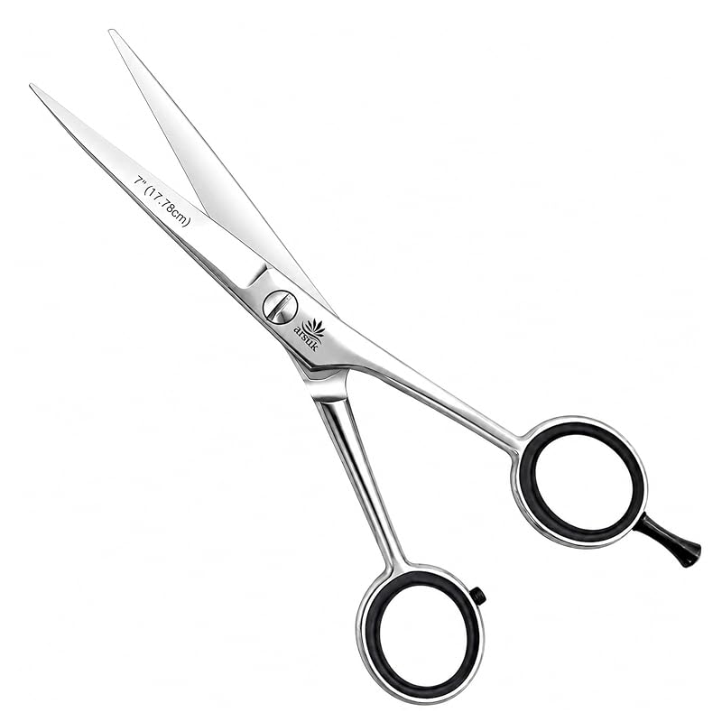 Tesoura para Tosa de Cães ARSUK em Aço Inoxidável Japonês, Cabo Ergonômico e Parafuso de Ajuste, 17,8 cm