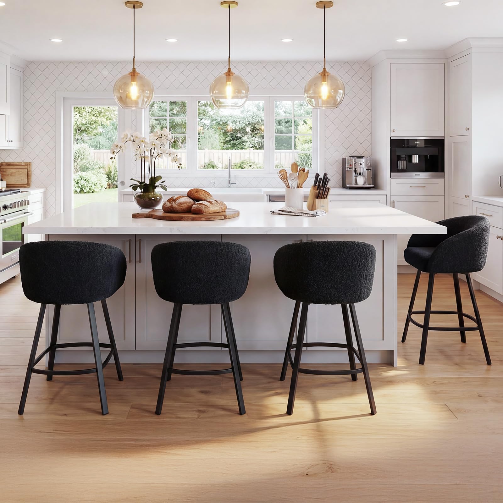 Zesthouse Swivel Counter Height Stools Set of 4