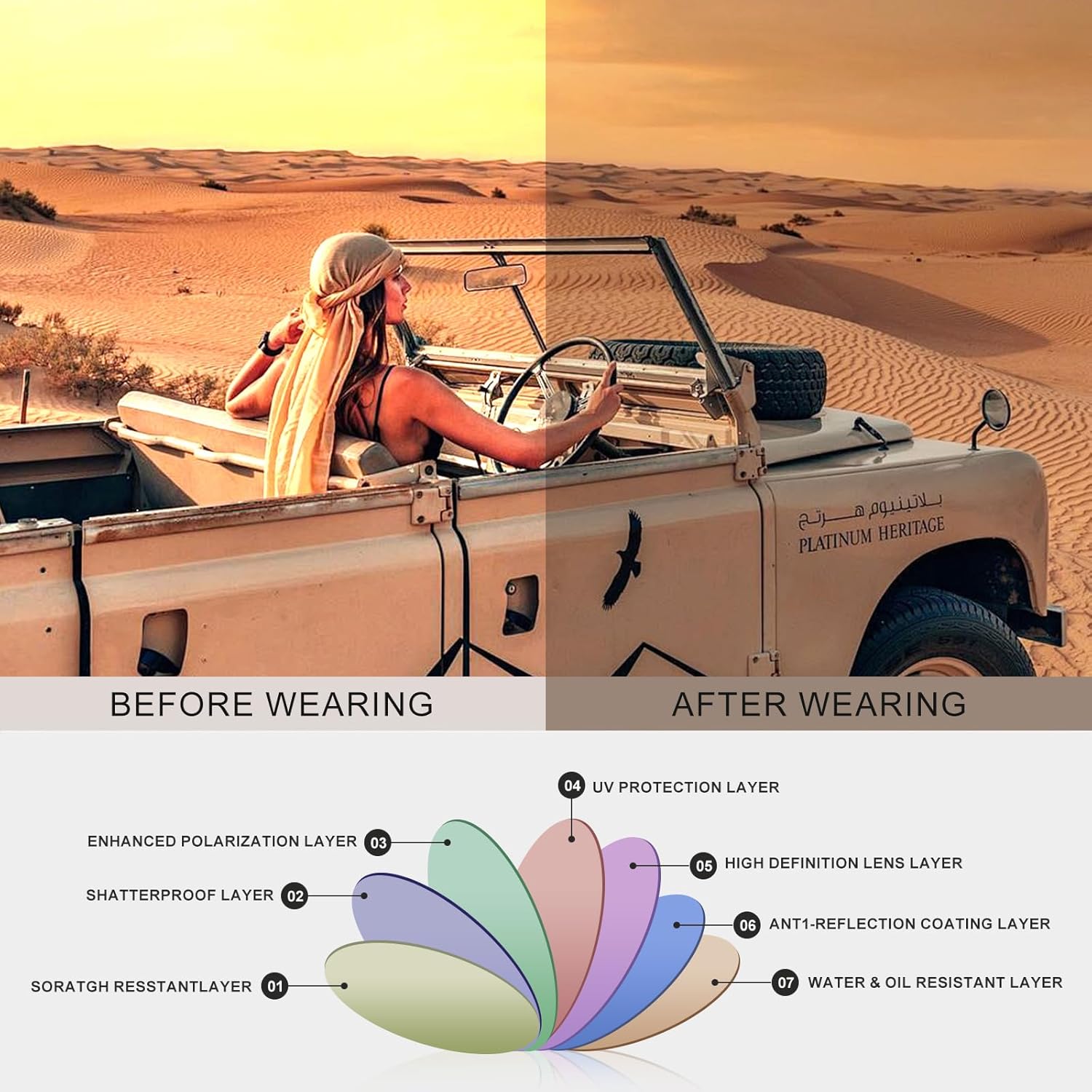 CARFIA Round Acetate Polarized Sunglasses for Women Fashion Retro Sun Glasses CA5266 - Image 7