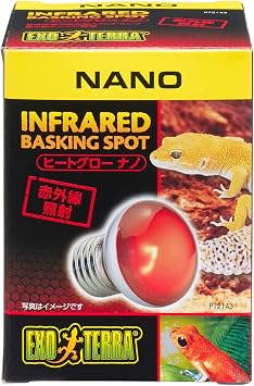 EXO TERRA GEX EXOTERRA Heat Glow Nano PT2143 Infrared Spot Lamp 25W Red Light Night and Day Collection Type Spot Lamp for Lizards and More