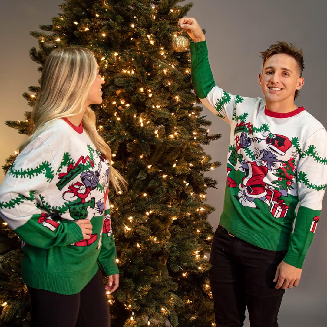 Tom and Jerry Men's Surprise Ugly Sweater Knit Pullover - Image 7