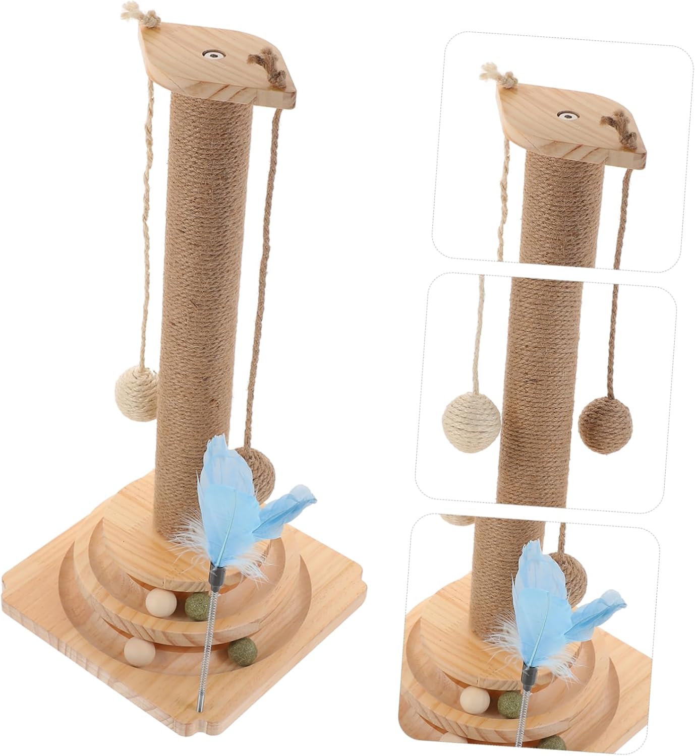 Generic Cat Scratch Post Tower Sisal Cat Tree for Indoor Kitten Plaything Climbing Sisal Pillar Stand