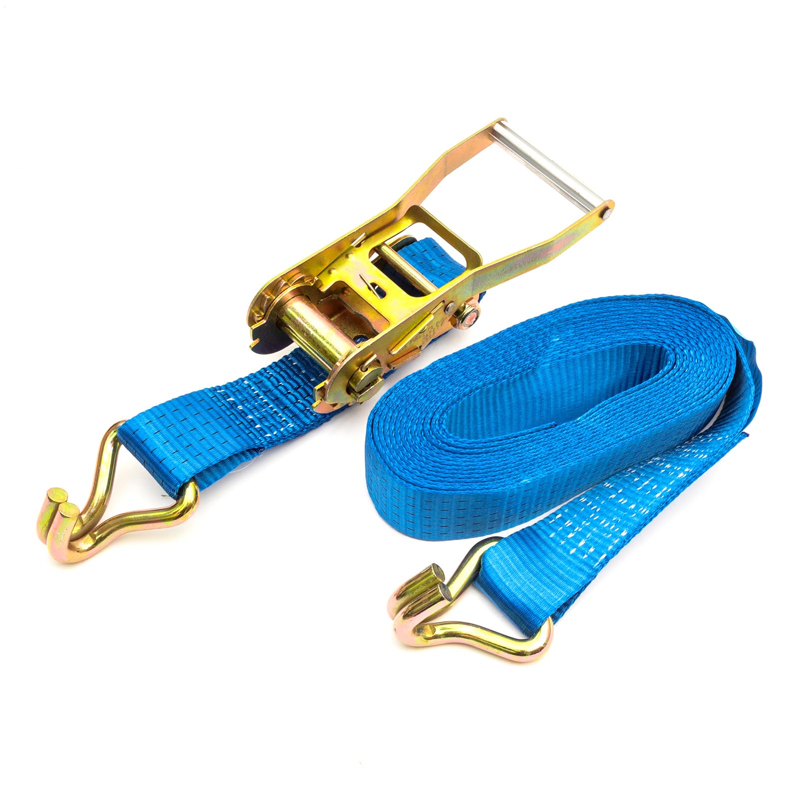 Ultra Heavy Duty Ratchet Straps 6m x 50mm Tie Down Securing Cargo Lashing Bale Webbing Straps 5000kg 5 Tonne Ton Break Strength Adjustable Tension Belt Lorry Truck Trailer Van Car Boat