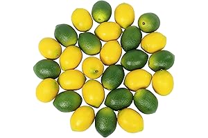 Winlyn 28 Pcs Fake Lemon Artificial Fruits, Perfect Home and Kitchen Decor