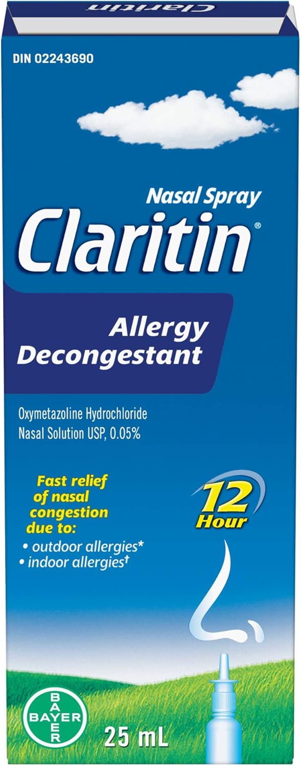 Claritin Allergy Decongestant Nasal Spray, Fast Acting Relief, 25ml