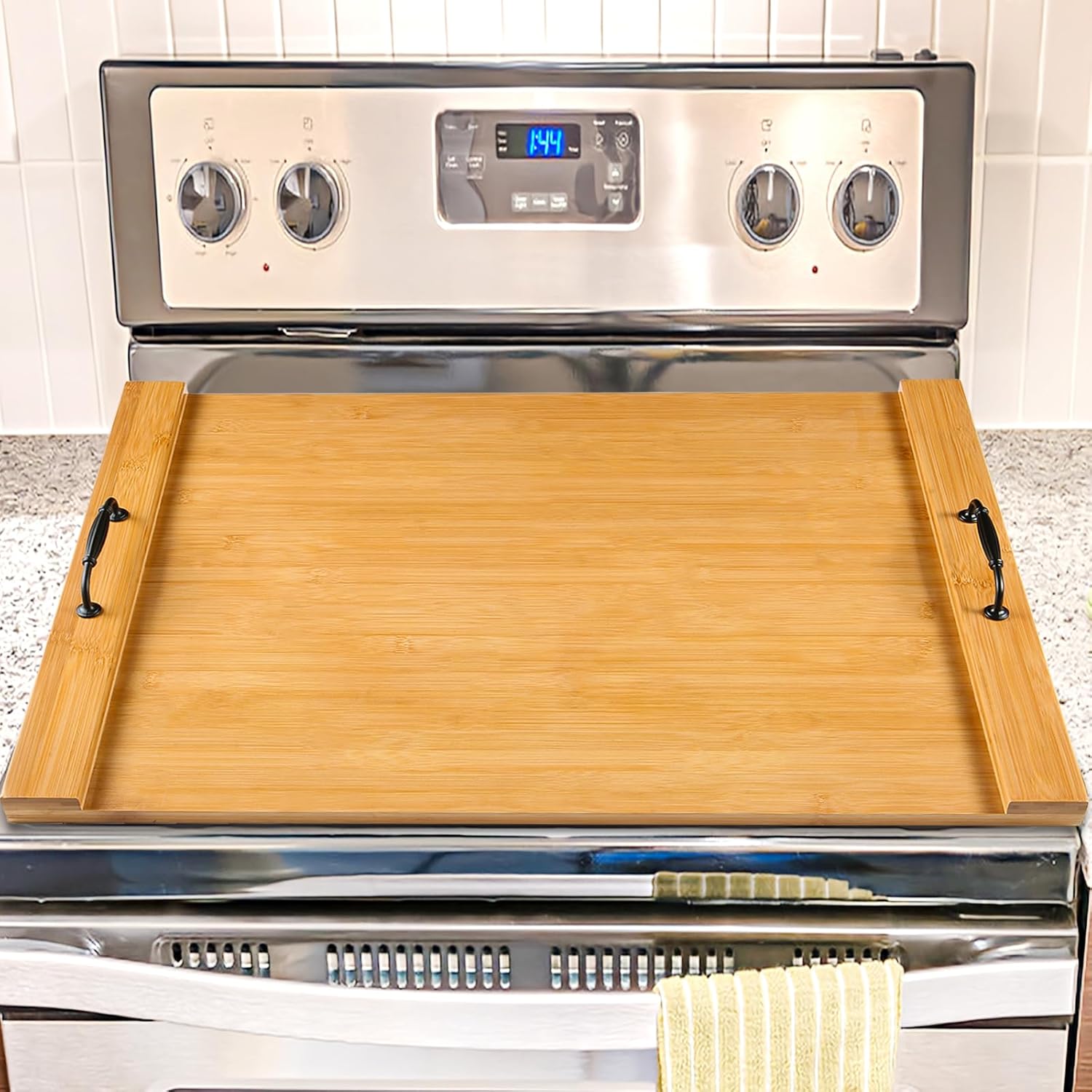 Calmbee Noodle Board Stove Cover Bamboo Stove Top Cover