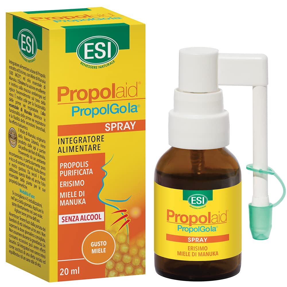 ESI Propolaid Propolgola spray do gardła z propolisem, dymem drogowym i miodem manuka, 20 ml