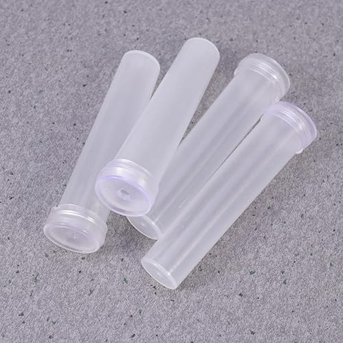 Miniatura 8 de VILLCASE 100 Uds. Tubos de agua de flores, tallo de flores, tubos de agua, tubos de almacenamiento de flores, tubos florales de plástico, jarrones