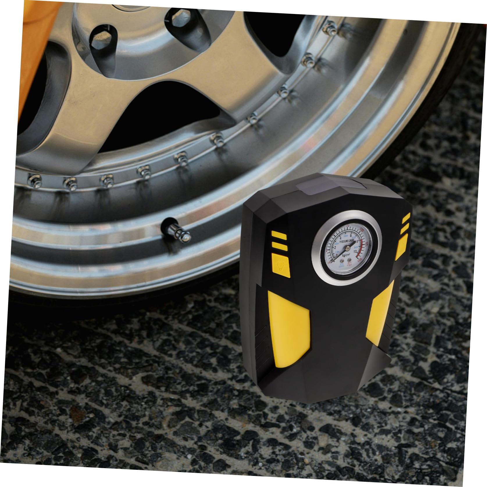 Kichvoe Compressore Portatile Auto Display Digitale Intelligente, Pompa per Pneumatici in ABS, Gonfiaggio Regolabile per Biciclette e Veicoli, Adatto Una Vasta Gamma di Veicoli