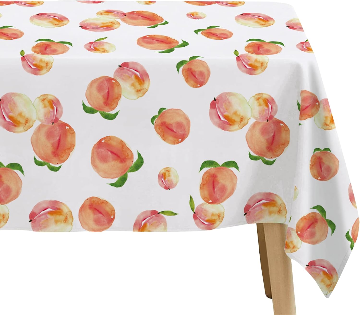 Peach Decorations Supplies Party Tablecloth - Disposable Fruit Sweet As A Peach Theme One Sweet Birthday Decorations Tablecover - 4 Pcs(54in x 108in)