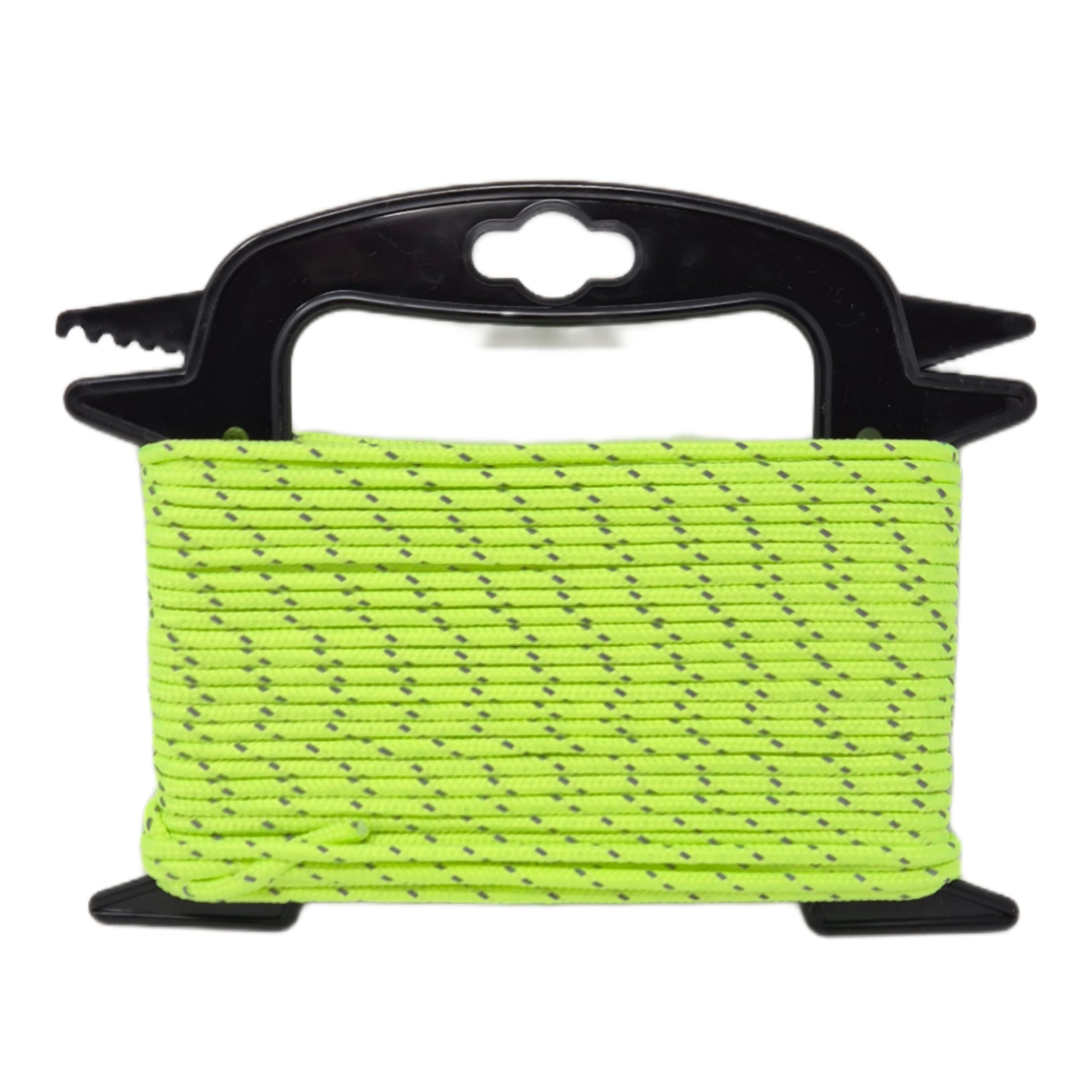 ESW LEISURE Guyline Rope For Tents Awning Camping Strong Lightweight Paracord Guy Ropes Guy Lines Outdoor Umbrella Bivvy Caravan Gazebo Cord Line (Fluorescent Green With Reflective Strip, 15 Metres)