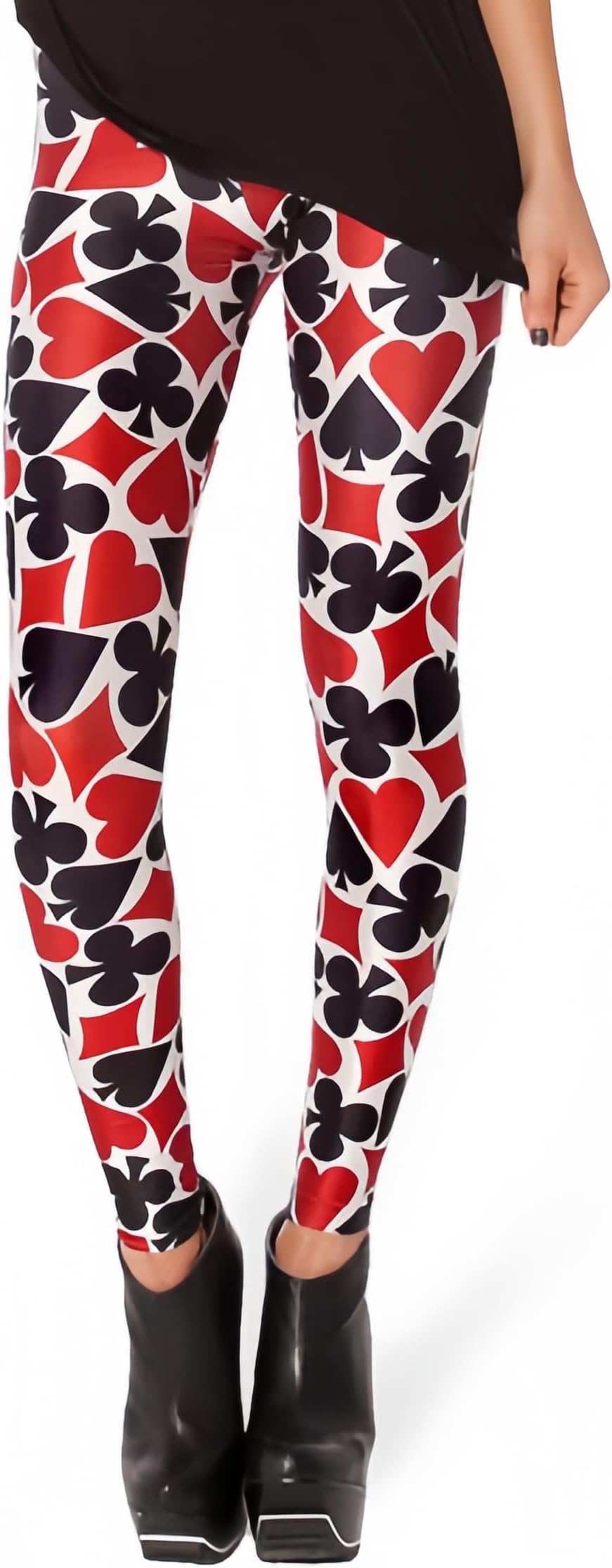Women's High Waist Geometry Printted Ankle Elastic Tights Legging