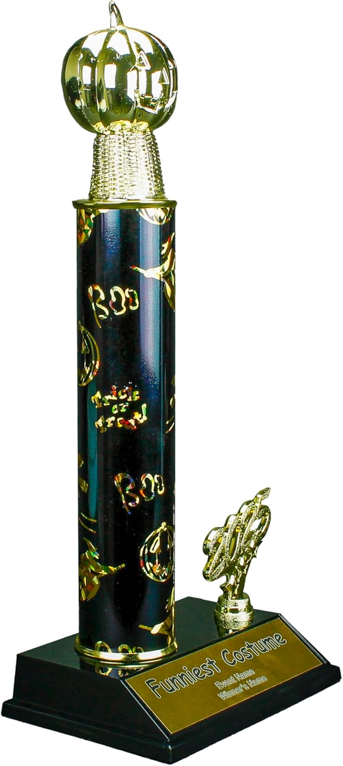 Halloween Trophy - Custom Engraved Halloween Column Award - 2025 Edition