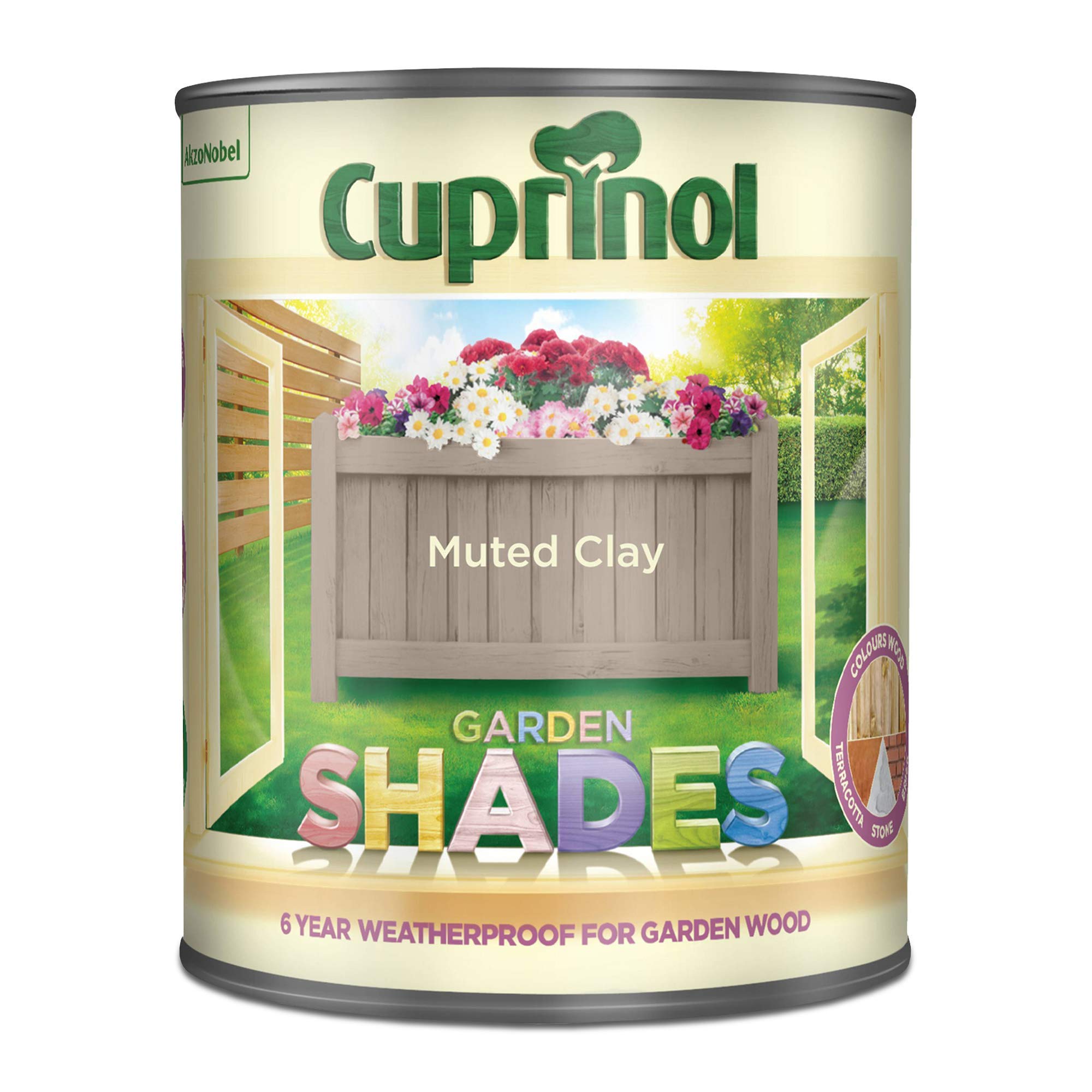 Cuprinol Garden Shades Exterior Woodcare, Muted Clay, 1 Litre, 1L - Image 2