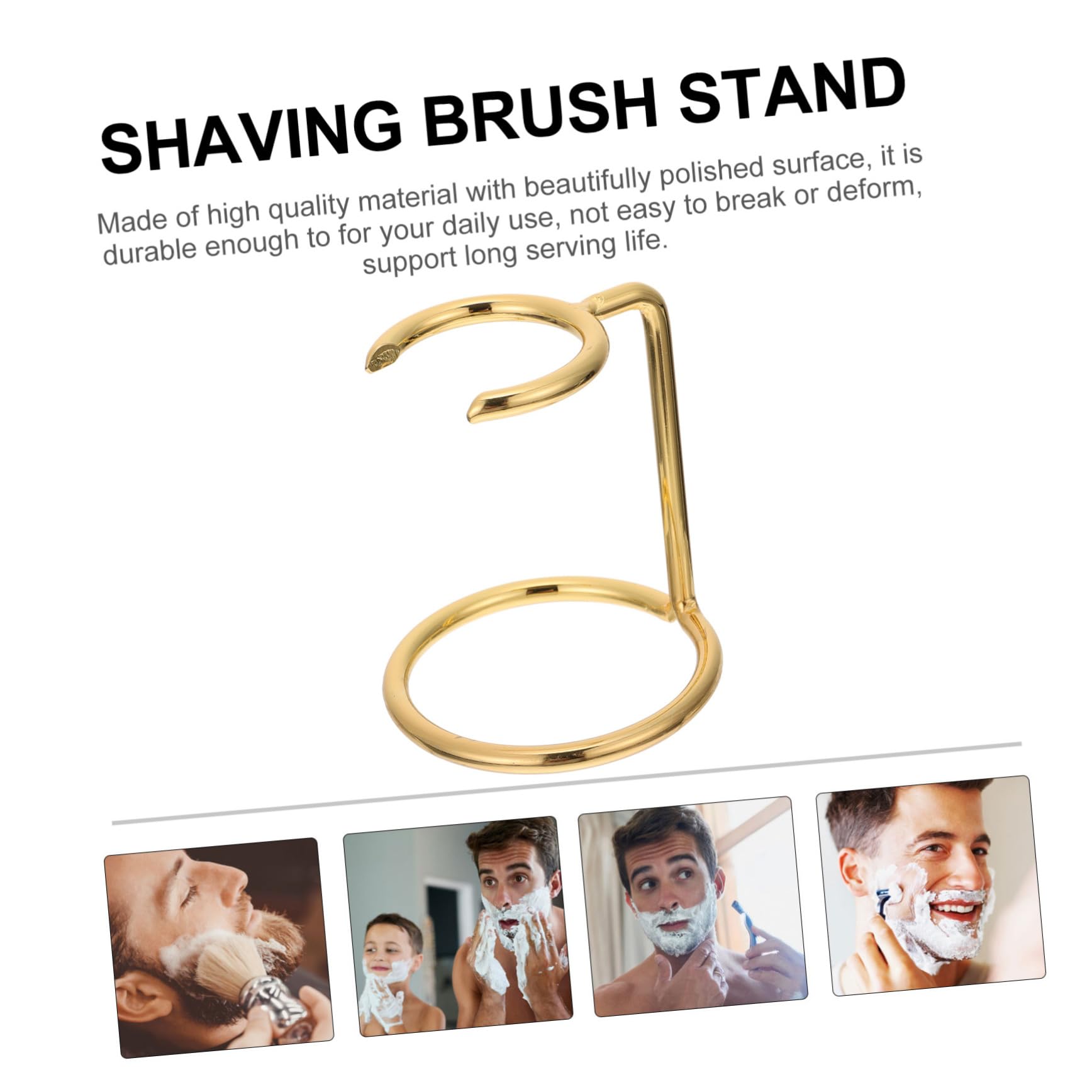 3 Pz Supporto per rasoio per bagno organiser bagno rasoi da uomo elettrici Uomini Gel lama porta rasoio pennello porta pennelli da barba da ferrolega Golden