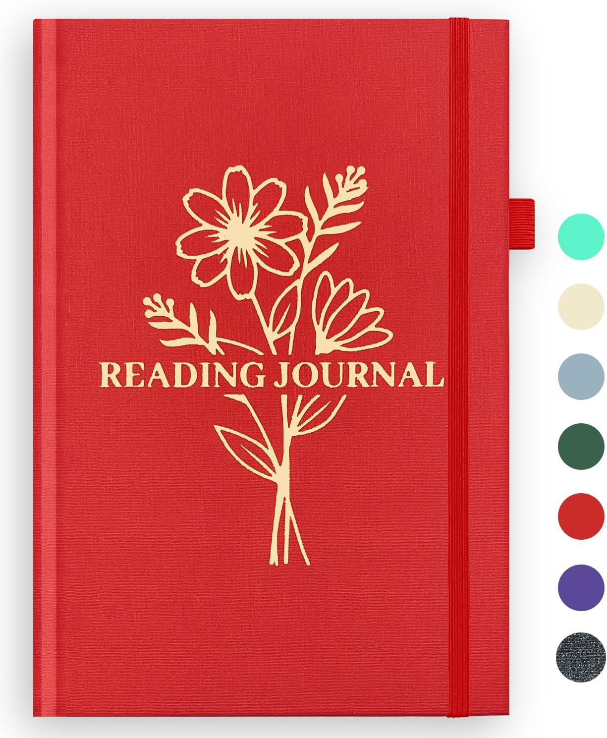 Reading Journal, Book Journal Reading Log - Track and Review Your Reading, Gift Book Accessories for Book Lovers & Readers, 71 Books, A5 Size, Red