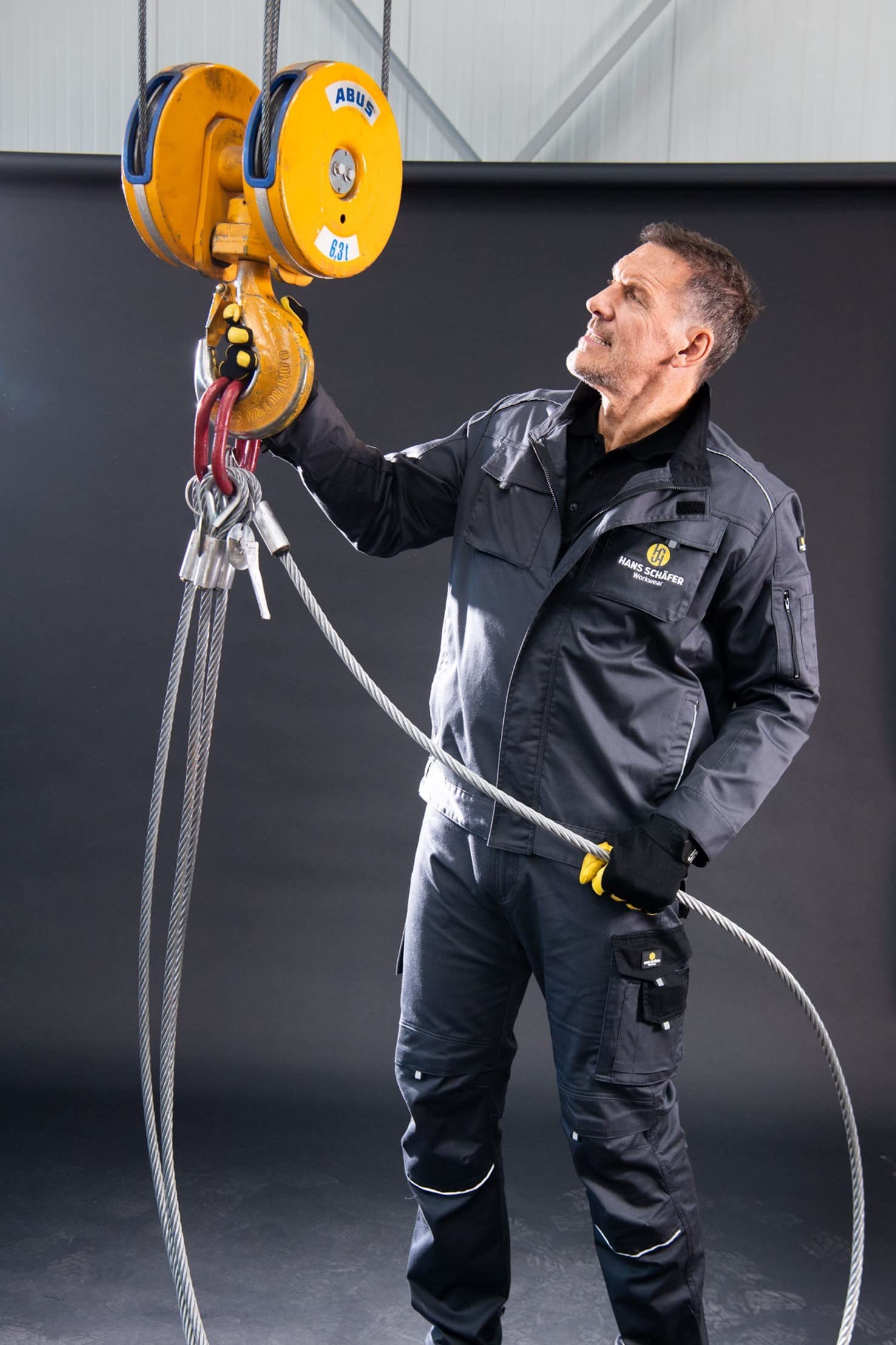 HSW Professional – Pantalones Largos de Trabajo para Hombre – Pantalones de diseño y Ligeros con Bolsillos en la Rodilla – Duraderos