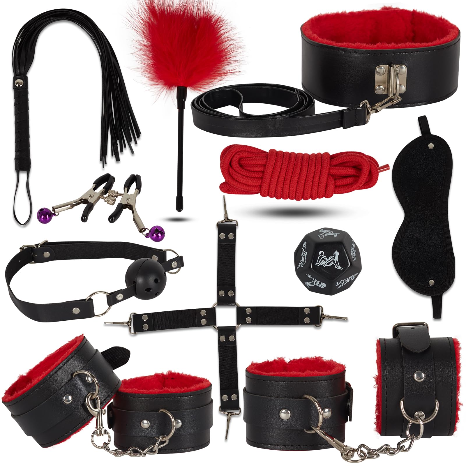 Sex Toys BDSM Kit Bondage - 11PCS Adult Toys Restraints Bondage Gear