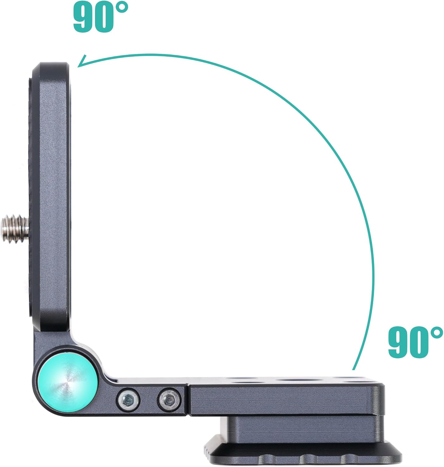 FocusFoto Foldable L-Shaped Quick Release Plate, Universal Vertical Horizontal Switching DSLR Camera L Bracket Compatible with Canon Nikon Sony Cameras, Fit for Acra-Swiss Tripod Monopod - Image 2
