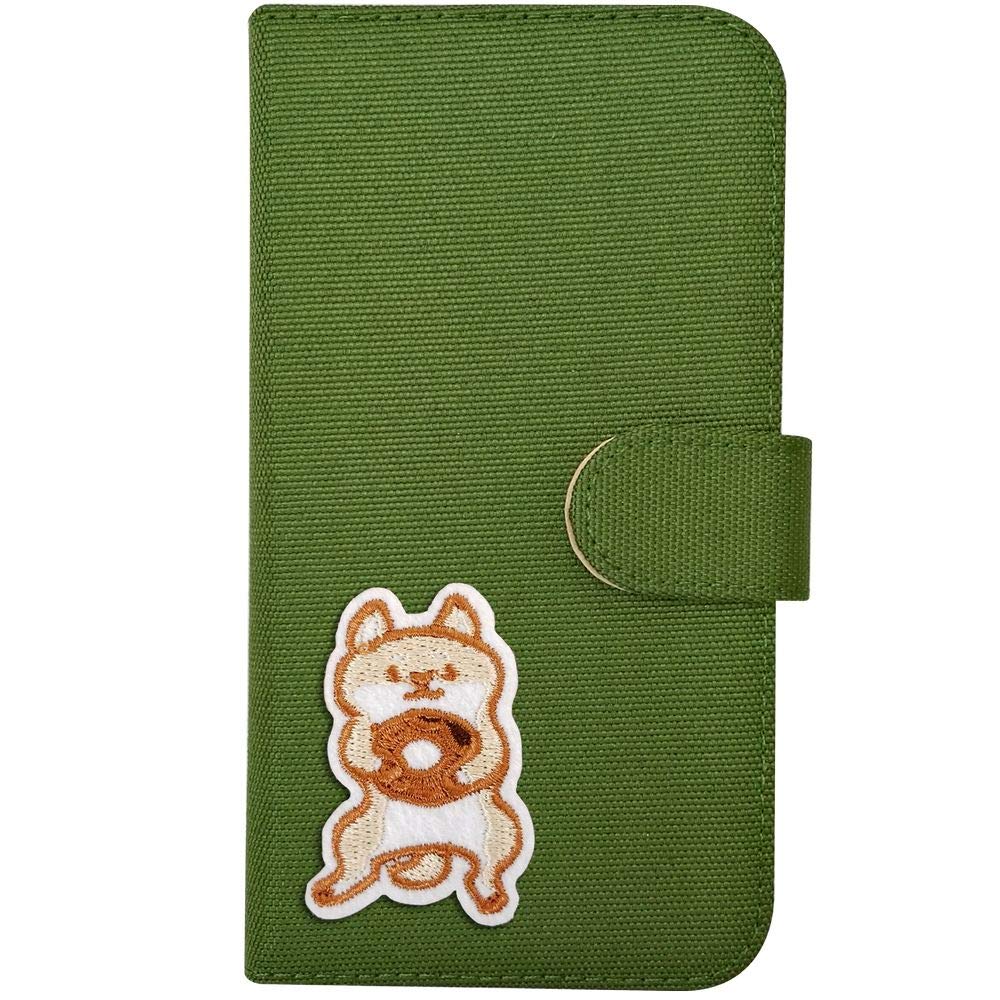 Amazon Moimoikka Iphone6 4 7インチ 手帳型 ケース グリーン 無地 キャンバス 生地 帆布 ファブリック 柴犬 動物 キャラクター かわいい イヌ いぬ アニマル スマホ スマートフォン ダイアリータイプ Sslink ケース カバー 通販