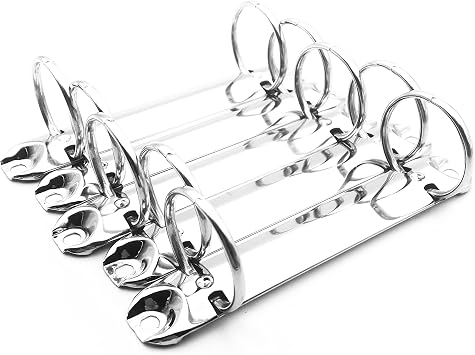 5pcs 2-Ring Binder Mechanism Spines for Top-Binding,2 O Rings, Base Width 20mm,123mm=4.8 inch Length, Pack of 5 30mm