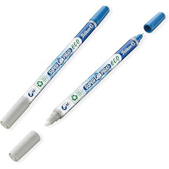 Pelikan Super Pirate Eco Ink Eraser, Line Width M (Multi Tip) Ink Killer for Erasing and Overwriting, Pack of 2
