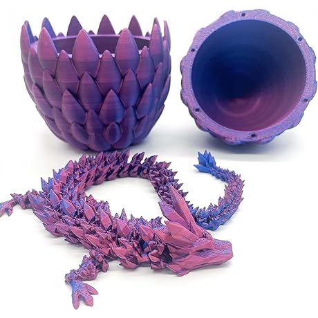 Personalized Easter Egg Surprise: Dragon Egg Toy with Pearlescent Dragon