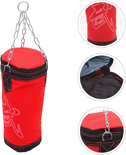 Miniatura 7 de Saco de arena de lona para entrenamiento de alta resistencia, bolsa de boxeo vacía para adultos, bolsa de entrenamiento de patadas de piel sintética